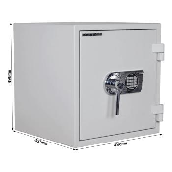 Preview: Rottner Papiersicherungsschrank EN2 Fire Master 50 Elektronikschloss lichtgrau T06430